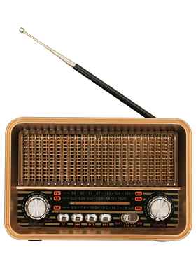 覆古收音机 FM/AM/SW多波段多功能蓝牙插卡MP3带手电筒高档播放器