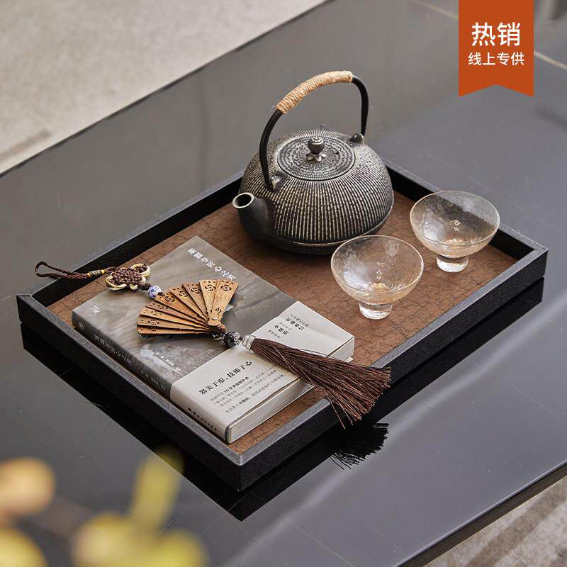 新中美学古典工艺礼品摆饰托式 托盘茶VCY具纸 巾盒组合休闲布置