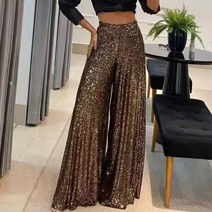 A women's wide-leg version Womenswear is loose with a good
