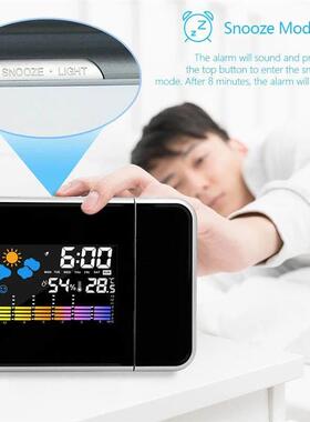 Smart Alarm Clock with Night Backlight Digital LED Projector