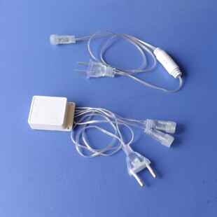 小彩灯灯串电源插头满天星七彩灯串常亮闪烁控制器二孔插头220V