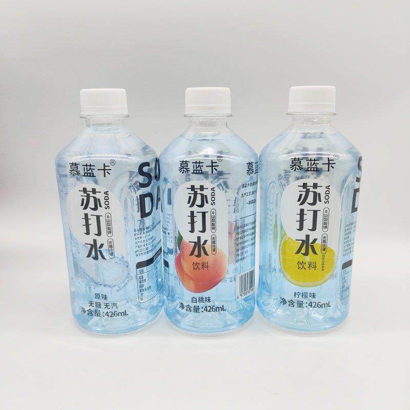 慕兰卡无糖无汽弱碱性柠檬白桃原味苏打水小瓶饮料426ml*6瓶饮品