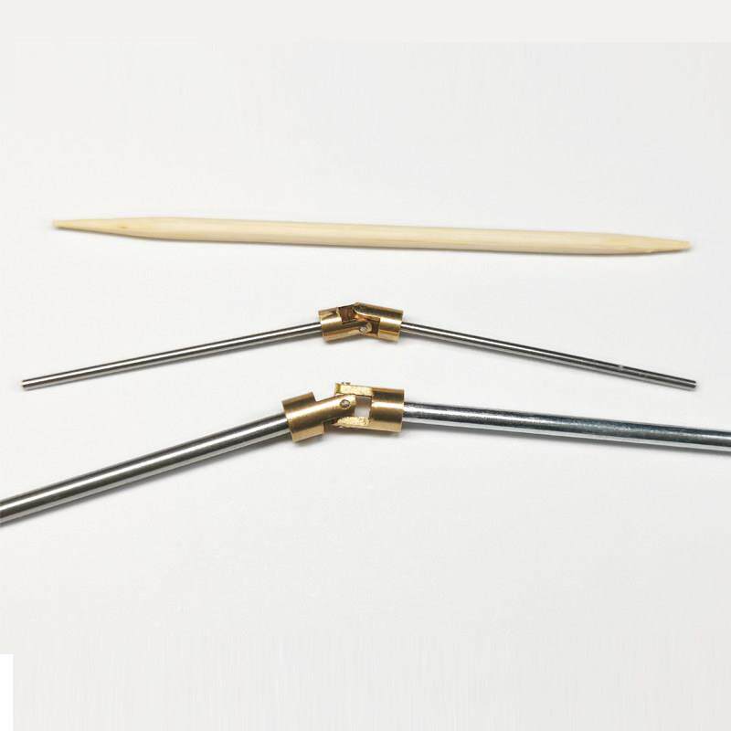 1mm/2mm精密万向节 微型联轴器连轴器连接器黄铜连接杆模型静改动