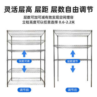 防静电镀铬碳钢货架线网格不锈钢家用带轮可移动仓库货架展示架子