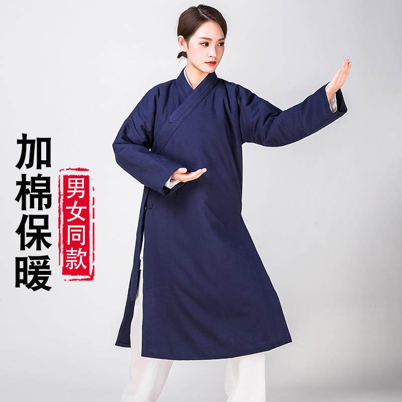新款冬款棉袍保道士棉袄武当加棉道士秋极服装男太暖服冬季练功服