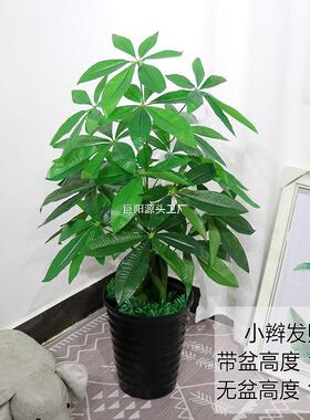 绿植植发财摇THGOLLWS钱树系列客树厅装饰绿色物落地绢花栽塑盆料