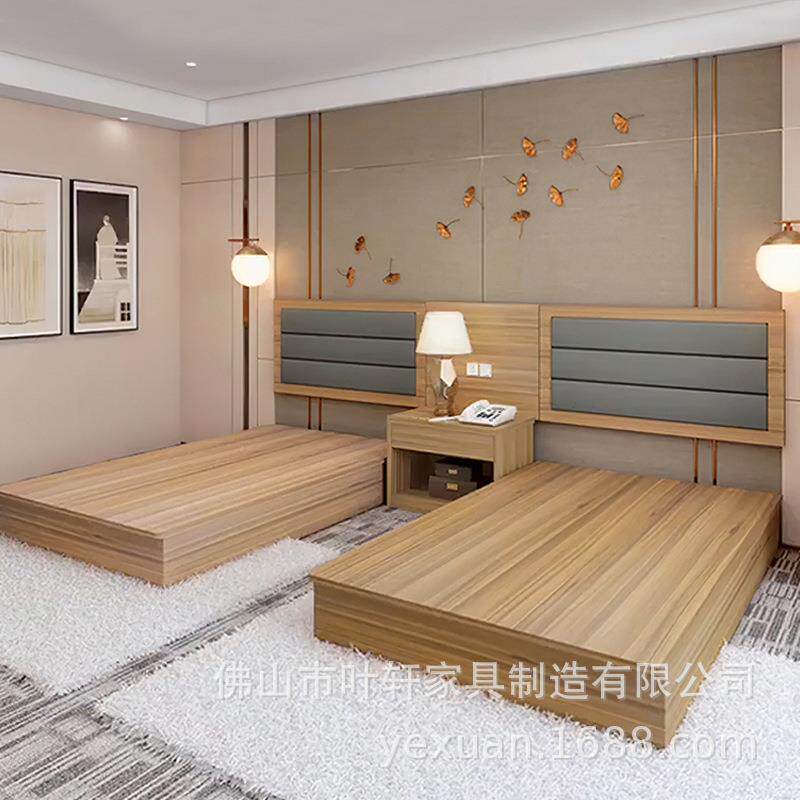 广东佛山家具厂家客厅全套板式床民宿家具标间独立酒店床大床
