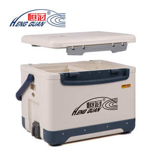 新款 小钓箱多功能冷藏保温箱18L23L30海钓箱增氧矶钓可坐台钓鱼箱