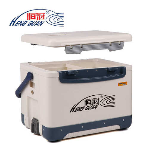 新款小钓箱多功能冷藏保温箱18L23L30海钓箱增氧矶钓可坐台钓鱼箱
