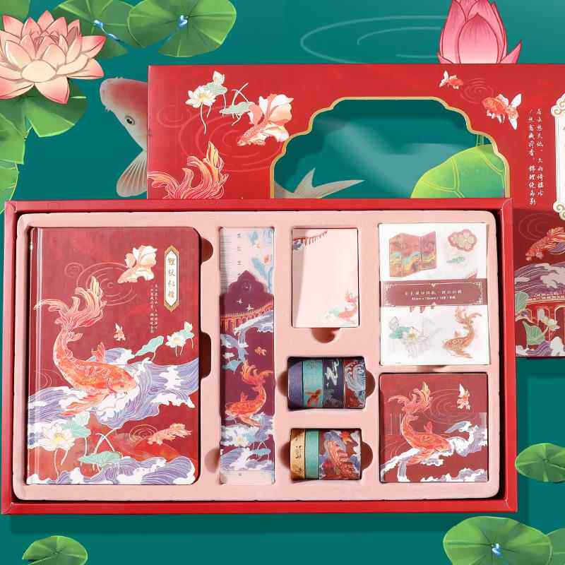 直销新款中国风手账礼盒套装朝华承乾手账文艺复古手帐本宫廷文创