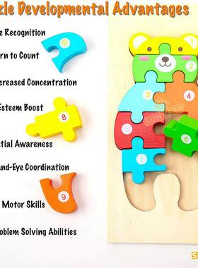 Montessori Wooden Toddler Puzzles for Kids Montessori Toys f