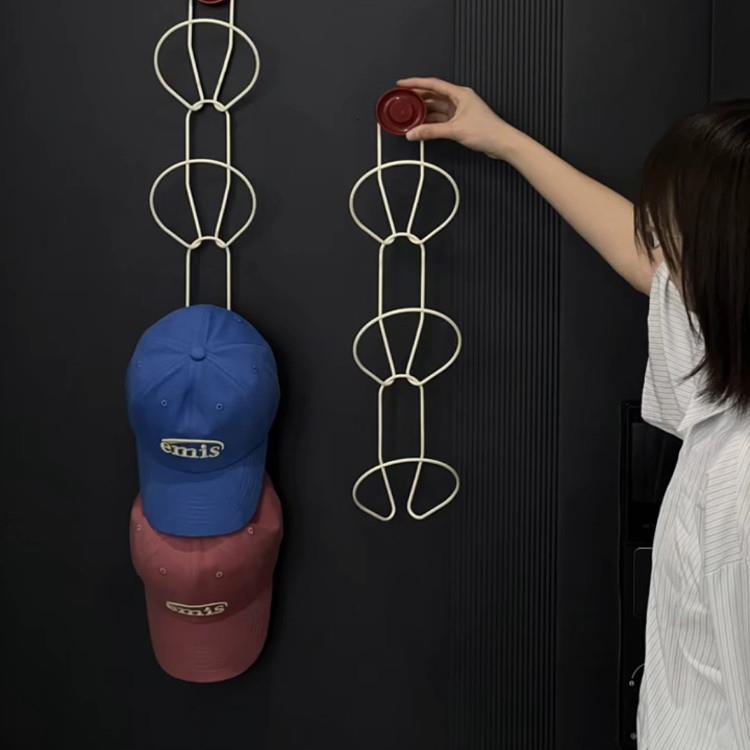 帽子收纳挂架神器壁挂宿舍衣柜门后家用衣帽挂钩架子包包置物架子