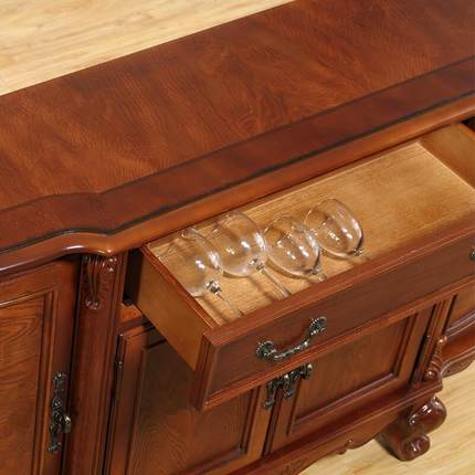 式实木玄关门厅廊装美饰柜欧式YCH餐边柜隔走断入户靠柜墙茶水桌