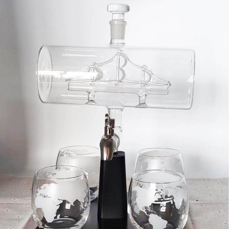 一VEW帆风顺泡酒摆瓶异型参人酒器高硼酿硅创意件空玻璃瓶