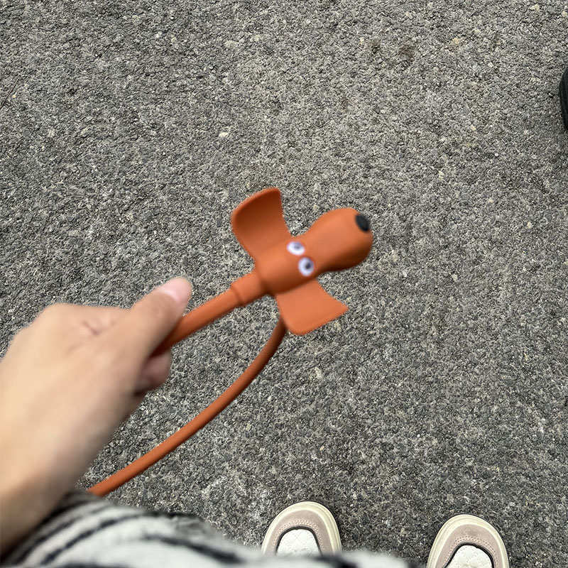 爱玛电动车硅胶锁小狗吃饼干高颜值山地自行车卡通钢缆锁防丢防盗
