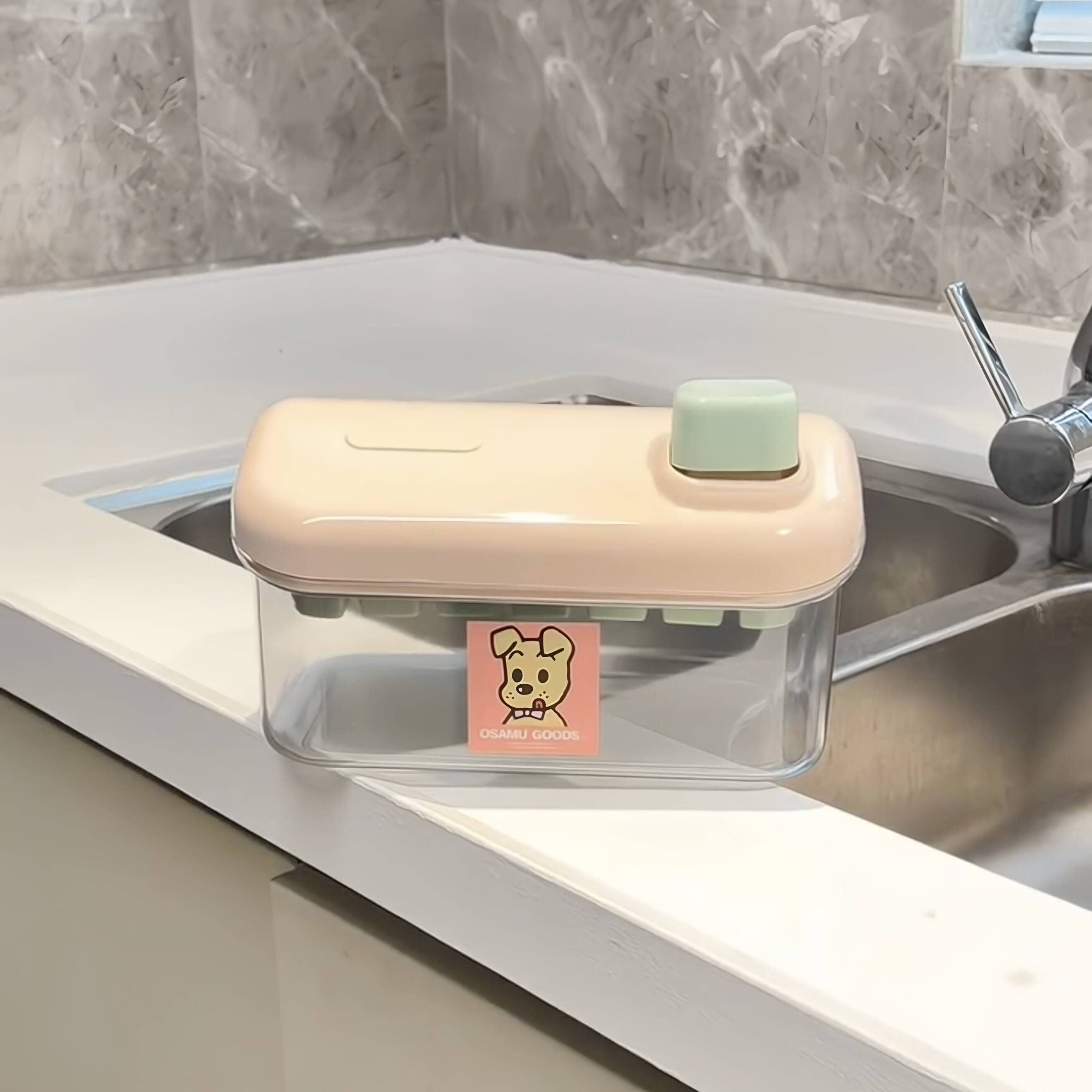 可爱小屋双层冰格冰块模具家用按压式制冰盒储冰食品级带盖制冰格图片