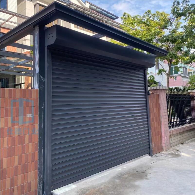 商铺铝合金防盗卷帘门电动遥控水晶卷闸门别墅定制不锈钢车库卷门