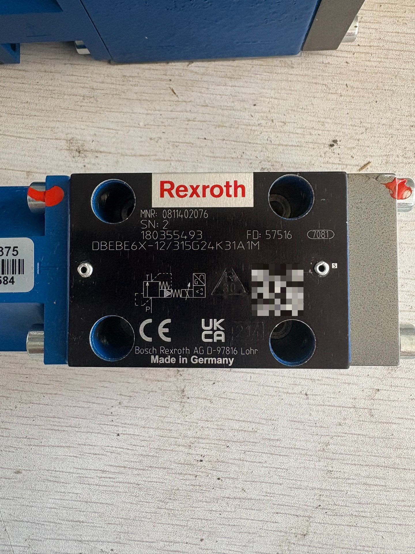 力士乐比例阀0811402076  DBEBE6X-1X/3