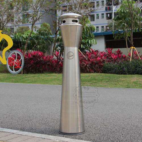 不锈钢吸烟柱户外吸烟区烟蒂收集容器公共场所烟蒂柱