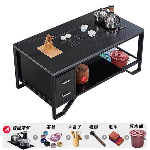 正品火烧茶几板功夫茶用台办石公商用岩茶几现代简约家茶台烧水壶