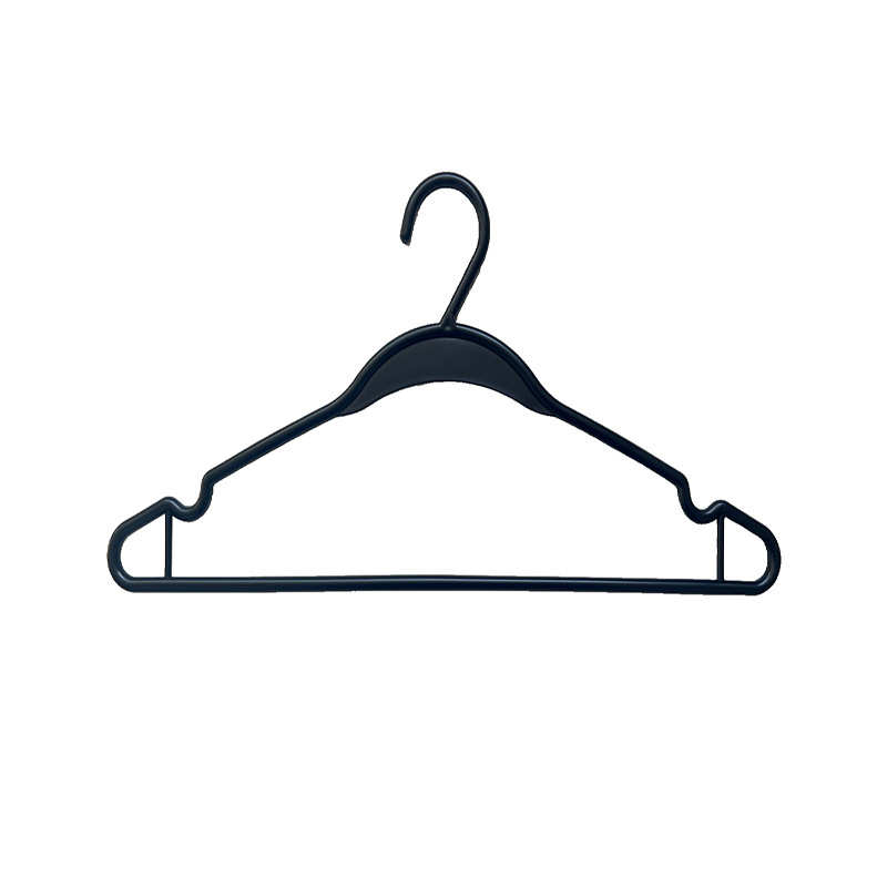 黑色塑料衣架加厚款男士服装用衣架全新PP料不易断服装厂用衣架