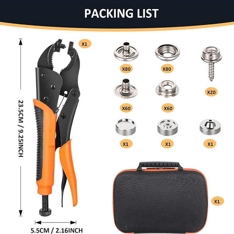 305件全不锈钢螺丝大白扣+大白扣+大力钳套装 80套钮扣15MM四合扣,纺织面料/辅料/配套,其他纺织辅料,淘宝优惠券,粉丝福利购,淘宝优惠卷