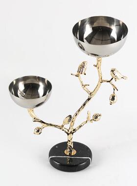 RNN轻奢新盘中式小鸟果摆件样板房酒店果餐厅抽象艺食术零干碗装