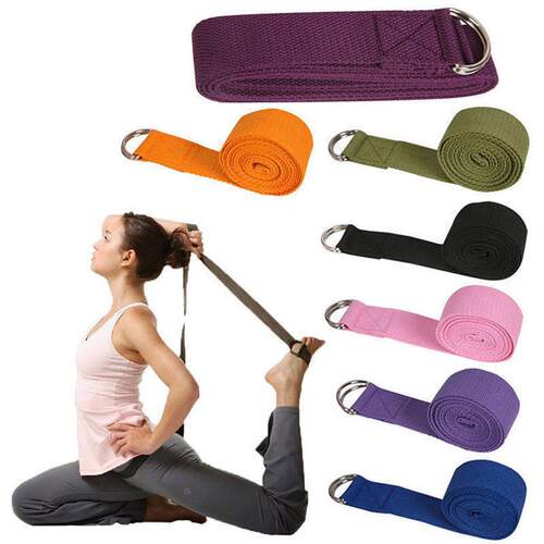 180cm Sport Yoga Strap Durable Cotton Exercise Straps Adjust