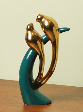 陶瓷工艺品鸟摆件客厅家居电视柜玄关酒柜博古架创意现代轻奢装饰