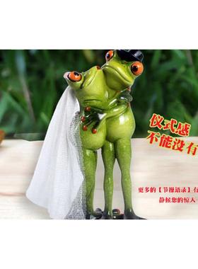 节操蛙新款新奇特树脂工艺品学生生日送礼瑜伽青蛙摆件奇葩礼品