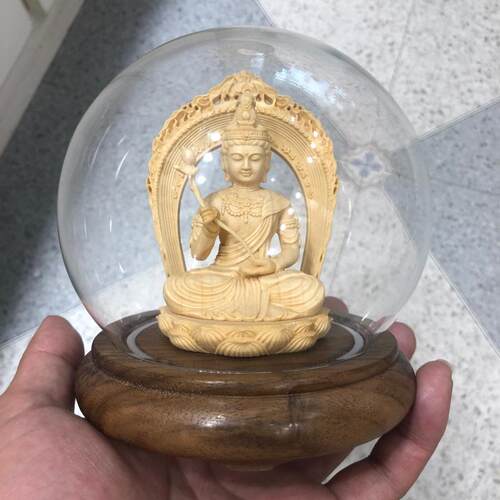 高档桧木雕观释迦摩大日如来文殊菩萨净瓶音财神爷关尼公像家居佛