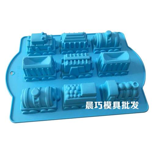 供应硅胶蛋糕模具 六孔火车模具 交通工具 卡车