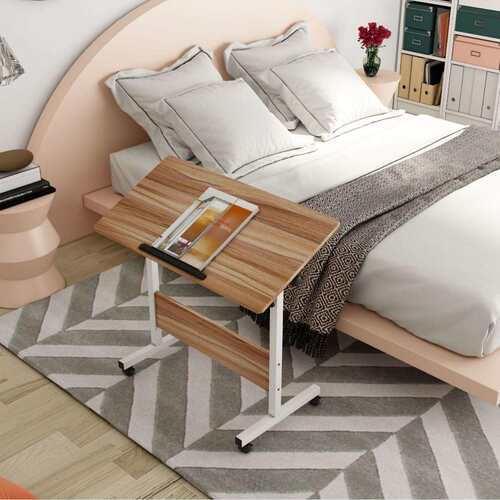 加固床边桌家用可升降电脑桌可移动卧室小型书桌懒人桌学生写字桌