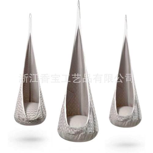 箭头印花热销儿童布袋秋千pod swing吊椅秋千茧袋拥抱秋千