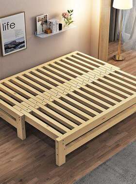 木简易童抽拉床伸缩隐形ADM床幼儿园午用睡床实耐儿拼接床