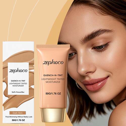 Zephoco Lightweight Concealing Foundation (Deep Brown) - Nat