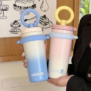 Fashion Portable Straw Cup with Shoulder Strap Large