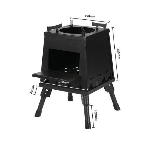 户外便携折叠取暖柴火炉野外露营帐篷炉自驾游不锈钢野餐烧烤炉具