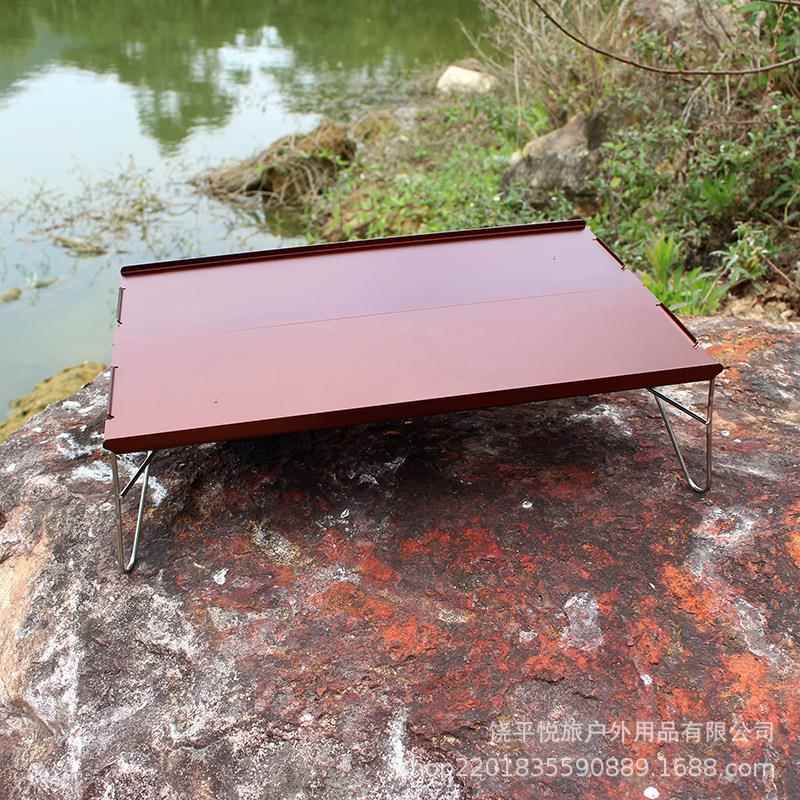 铝合金轻便户外迷你折叠桌野餐桌便携式野外露营桌子茶桌小铝桌