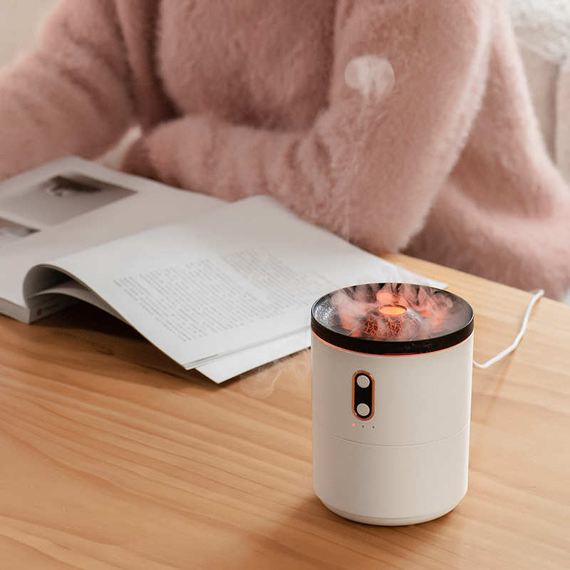 大容量创意火焰加湿器火山香薰机烟圈水母喷雾补水扩香氛围灯礼品