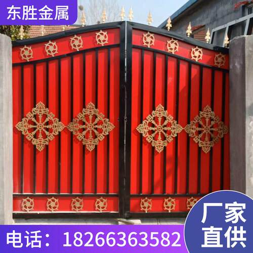 大铁门农村大铁门家用乡村庭院门户外铁艺大门欧式别墅花园双门