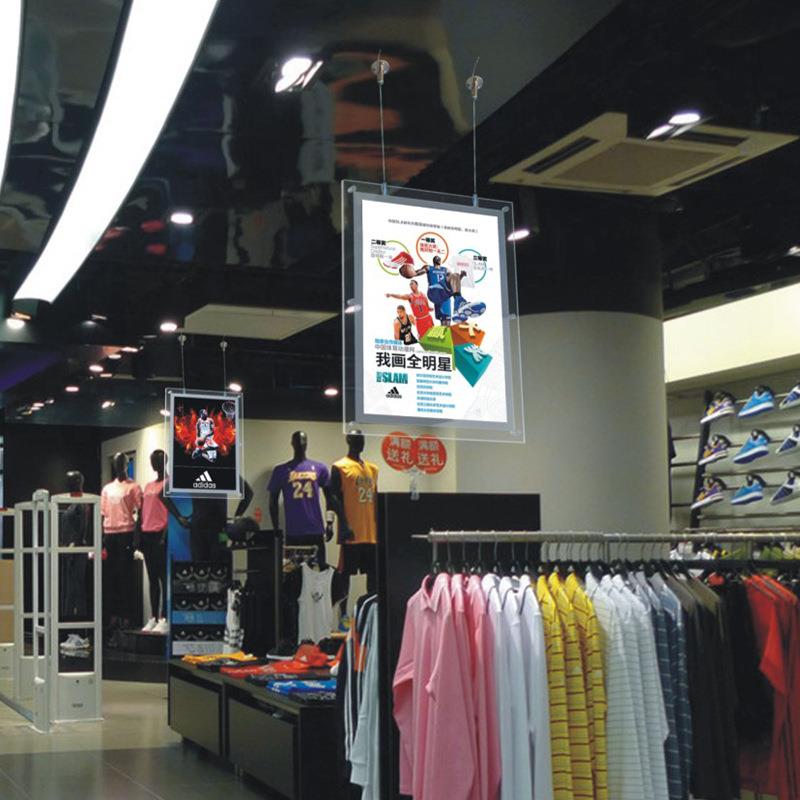 橱窗双面LEDD水晶灯箱产灯箱双面广告牌214吊挂LE亚克力房双面灯