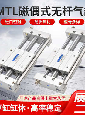 气动磁偶式无杆气缸RMT16/RMTL10X20*25-100X150X200X250X300S-SA