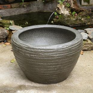 鱼缸老式 鱼缸室外大水缸陶瓷荷花养鱼陶瓷水缸大缸缸阳台庭院睡莲