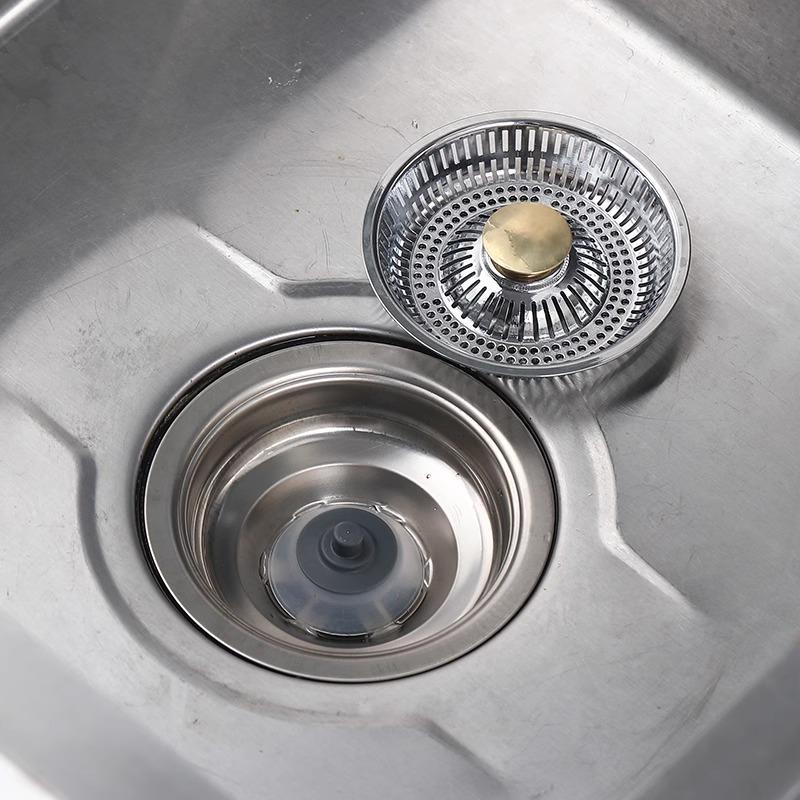 水槽跳子芯塞/厨房过网封弹水盖子老式过滤器滤洗菜盆漏水塞神器