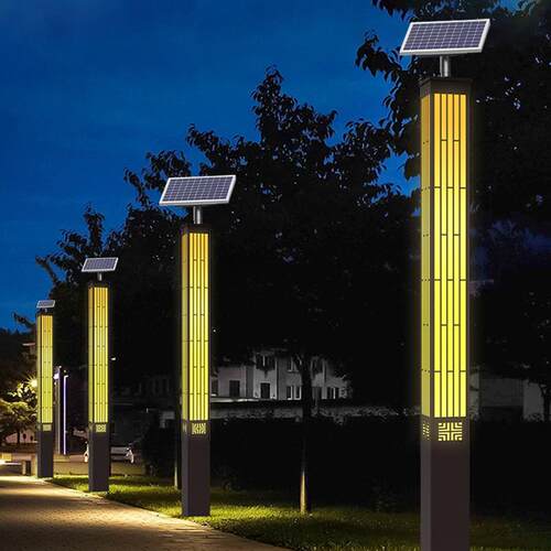 新品太阳能方形景观灯室外花园小区公园户外灯led庭院灯路灯3米