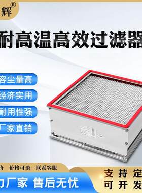 耐高温空气过滤器不锈钢耐温高效滤芯有隔板高温耐受工业