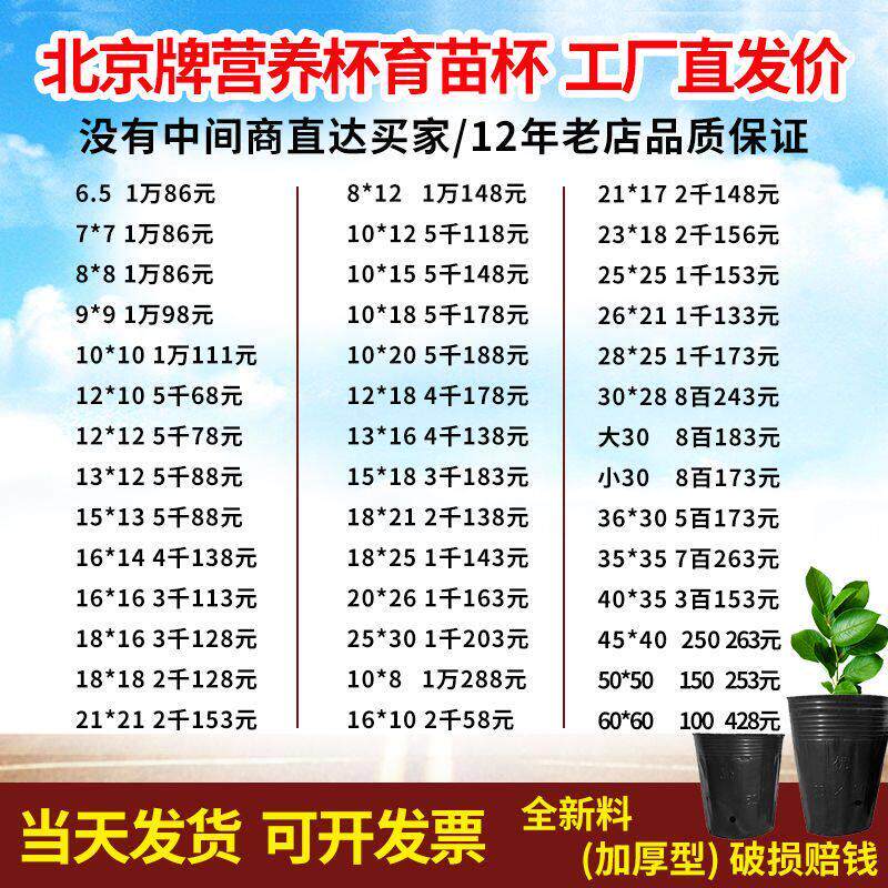 营养杯育苗杯大号袋加厚一次性塑料农用西瓜种植柑橘育苗盆营养钵