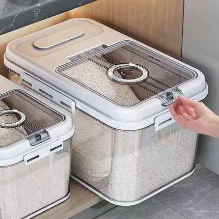 米桶家用玻璃食品级五谷杂粮收纳盒神器防潮密封防虫食品级推拉式