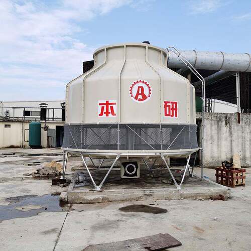 淮安盐化工厂配套圆形逆流玻璃钢冷却水塔镀锌支架耐高温PP填料